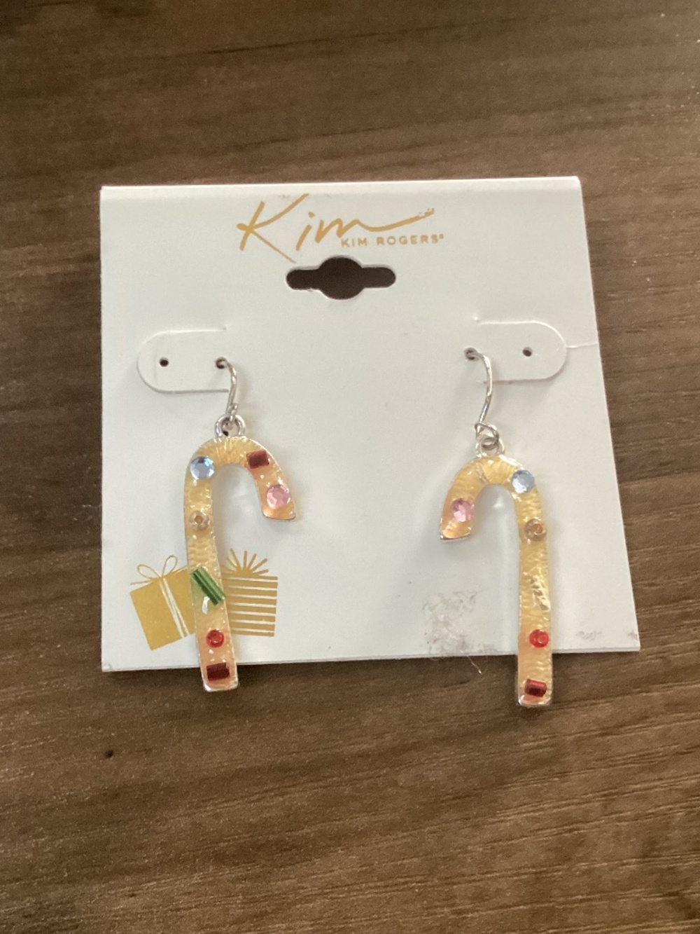 Kim Rogers candy cane earrings